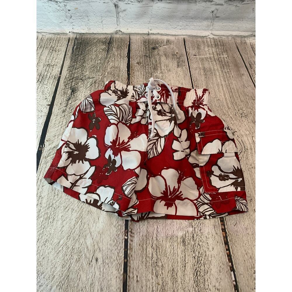 KOALA KIDS Boy’s Hawaiian Print Swim Trunks / Size: 12 Months